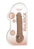 RealRock Penis Sleeve 8 - péniszköpeny (21 cm) - sötét natúr