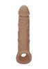 RealRock Penis Sleeve 8 - péniszköpeny (21 cm) - sötét natúr