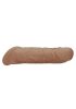 RealRock Penis Sleeve 8 - péniszköpeny (21 cm) - sötét natúr