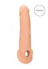 RealRock Penis Sleeve 9 - péniszköpeny (21,5 cm, natúr)