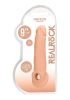 RealRock Penis Sleeve 9 - péniszköpeny (21,5 cm, natúr)