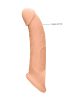 RealRock Penis Sleeve 9 - péniszköpeny (21,5 cm, natúr)