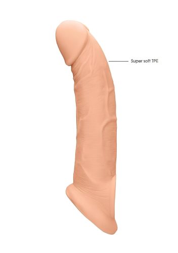 RealRock Penis Sleeve 9 - péniszköpeny (21,5 cm, natúr)