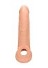 RealRock Penis Sleeve 9 - péniszköpeny (21,5 cm, natúr)