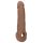 RealRock Penis Sleeve 9 - péniszköpeny (21,5 cm) - sötét natúr