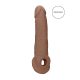 RealRock Penis Sleeve 9 - péniszköpeny (21,5 cm) - sötét natúr