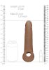 RealRock Penis Sleeve 9 - péniszköpeny (21,5 cm) - sötét natúr
