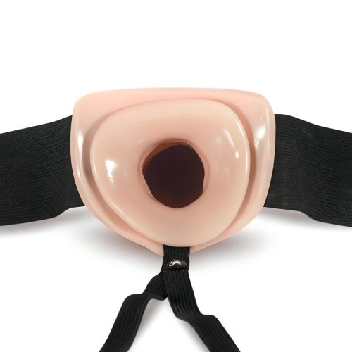 Dr. Skin 6,5 - üreges felcsatolható dildó - 15 cm (natúr)