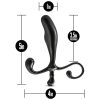 Anal Adventures - prosztata dildó és masszírozó (fekete)