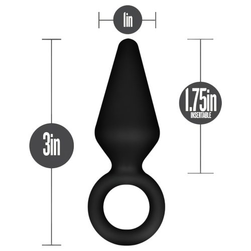 Anal Adventures Platinum S - anál plug (fekete) - kicsi