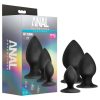 Anal Adventures Platinum Stout - anál plug szett - 3 db (fekete)