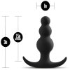 Anal Adventures Platinum - gyöngyös anál plug (fekete)