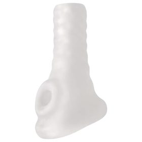 Perfect Fit Breeder - nyitott péniszköpeny (10 cm, fehér)