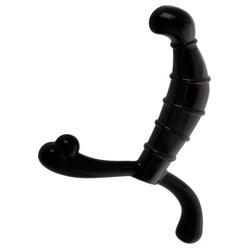 Addicted Toys - prosztata masszírozó és gátizgató dildó (fekete, 11,3 cm)