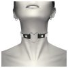 Coquette - strasszos choker szív medállal (fekete)