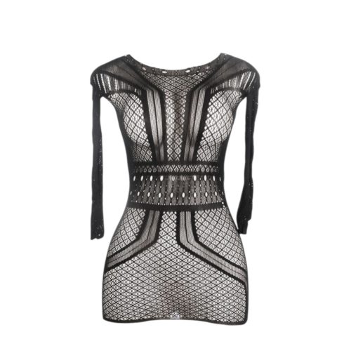 Subblime 951931 - nyitott hátú necc ruha (fekete) - XS-M