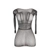 Subblime 951931 - nyitott hátú necc ruha (fekete) - XS-M