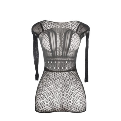 Subblime 951931 - nyitott hátú necc ruha (fekete) - XS-M