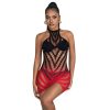 Subblime 952242 - színátmenetes necc ruha- (piros) - S-L