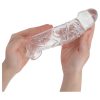 Addicted Toys - péniszköpeny heregyűrűvel - 22 cm (áttetsző)