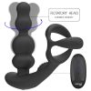 Addicted Toys - forgófejes anál vibrátor péniszgyűrűvel (fekete)