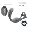 Addicted Toys - anál vibrátor péniszgyűrűvel és heregyűrűvel (fekete)