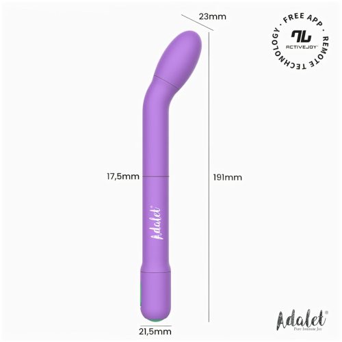 Adalet Gently - App-vezérelt G-pont és prosztata vibrátor (lila)