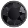 Evolved Black Gem - fém anál plug szett, fekete kővel (ezüst)
