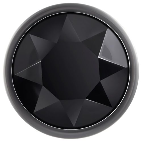 Evolved Black Gem - fém anál plug szett, fekete kővel (ezüst)