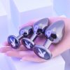 Playboy - anál plug szett - 3 részes (ezüst)