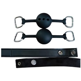   Sei Mio - fekete szájpecek szett BDSM játékhoz (2 részes)