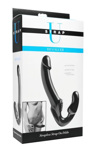 Strap U Revolver - felcsatolható dildó tartópánt nélkül (fekete)