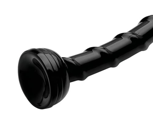 Hosed Swirl Thin Anal Snake 18 - anál dildó (fekete)