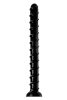 Hosed Swirl Tchick Anal Snake 18 - csavart, extra hosszú anál dildó (fekete)