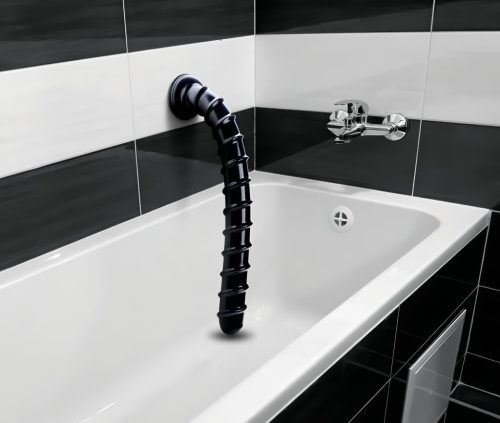 Hosed Swirl Tchick Anal Snake 18 - anál dildó (fekete)