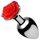 Booty Sparks - rózsás anál plug (ezüst)