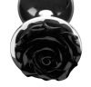 Booty Sparks Black Rose - alumínium anál plug (ezüst-fekete)