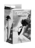 Booty Sparks Black Rose - alumínium anál plug (ezüst-fekete)