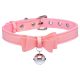 Master Series Golden Kitty - masnis nyakörv csengővel, fetish kiegészítő (pink)