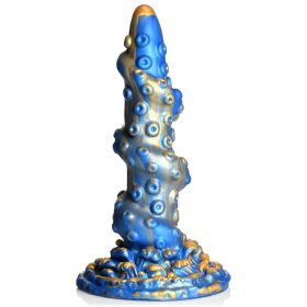   Creature Cocks Kraken - spirál polipkar dildó - 21cm (arany-kék)