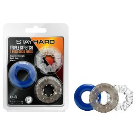   Stay Hard - változatos péniszgyűrű szett - 3 db (színes)
