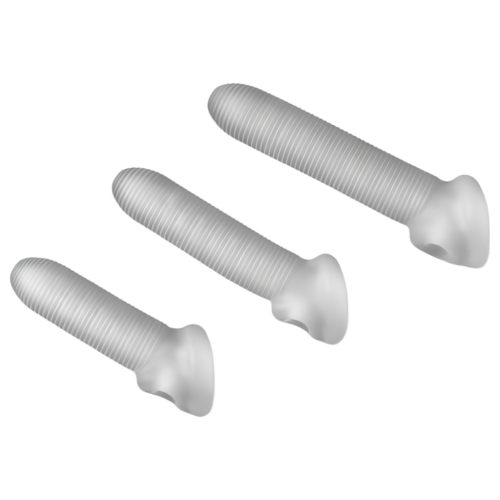 Perfect Fit - Fat Boy Micro Ribbed - péniszköpeny (15 cm, fehér)