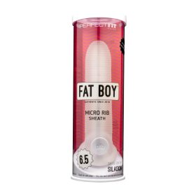   Perfect Fit - Fat Boy Micro Ribbed - péniszköpeny (17 cm, fehér)