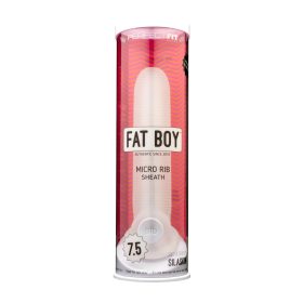   Perfect Fit - Fat Boy Micro Ribbed - péniszköpeny (19 cm, fehér)