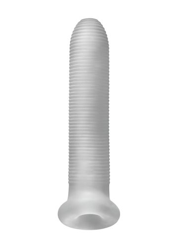 Perfect Fit - Fat Boy Micro Ribbed - péniszköpeny (19 cm, fehér)
