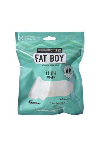 Perfect Fit - Fat Boy Thin - péniszköpeny (10 cm, fehér)