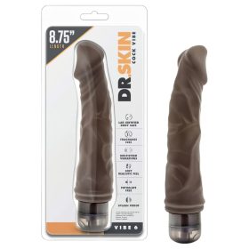   Dr. Skin Vibe No.6 - élethű, szabályozható rezgésű vibrátor (barna)