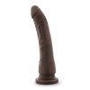 Dr. Skin 8,5 - tapadókorongos élethű dildó (barna, 20,5 cm)