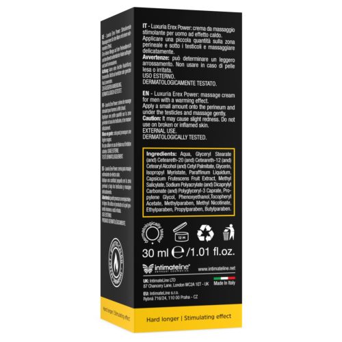 Intimateline Luxuria Erex Power - stimuláló intim krém (30ml)