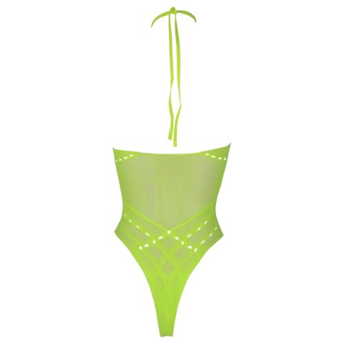 Ouch! - foszforeszkáló pántos hatású body (neon zöld)